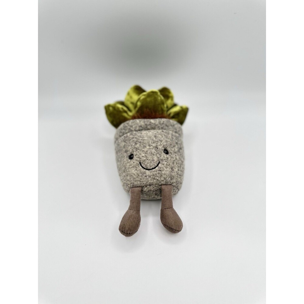 Jellycat Amuseables Silly Succulent Jade Potted Plant Small Plush 7” - Picture 5 of 11